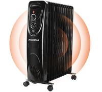 Aigostar Radiateur à bain d’huile 2500W 13 éléments 3 Niveaux Mobile Chauffage électrique avec Thermostat Économie d'Énergie.