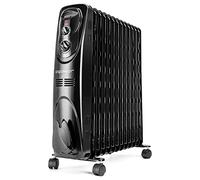 Aigostar Black Forest - Radiateur à bain d’huile, 13 éléments, 2500W. 3 puissances et thermostat. Design exclusif. G