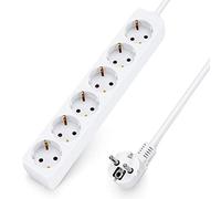 Aigostar Rallonge de 6 Prises avec câble de 3 mètres, Couleur Blanche