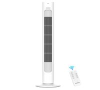 Aigostar Robert - Ventilateur Colonne (86 cm),Silencieux, 3 Vitesses et 3 Modes,Oscillation 70°,Ventilateur Portable avec Minuterie 7H,Télécommande,50 W,Blanc