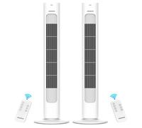 Aigostar Robert -Ventilateur Colonne avec Télécommande,Silencieux, 3 Vitesses et 3 Modes,Oscillation 70°,Ventilateur Portable avec Minuterie 7H,Hauteur 86 cm,50 W,Blanc