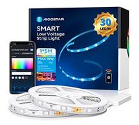 Aigostar Ruban Led 10M(5M*2), RGB Bande LED Bluetooth Smart App Contrôle, Compatible avec Alexa/Google Home, Multicolore Ruban Led avec Télécommande, pour Chambre, Fête, Cuisine, Deco Gaming