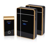 Aigostar Set de sonnettes sans fil étanches, portée 150m, 2 récepteurs IP44