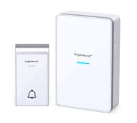 Aigostar Sonnette sans fil Extérieur Étanche - Kit Carillon Électronique 150M,36 Sonneries,3 Niveaux Volumes,DC Blanc