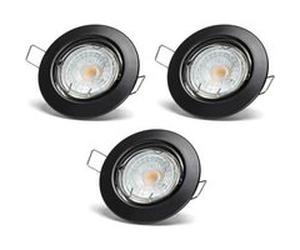 AIGOSTAR Spot LED angle orientable 4,5w 345 lumens 3000k PACK 3 Blanc