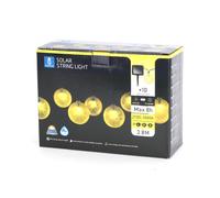 Aigostar SunGlow S10: guirlande lumineuse solaire, 10-LED, lumière chaude, IP44, batterie Ni-MH, motif citron