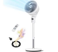 Aigostar Ventilateur Circulateur d'Air sur Pied - 6 Vitesses, Télécommande, Minuterie 12h,Hauteur Réglable,Pastilles Aromatiques