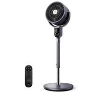 Aigostar Ventilateur Circulateur Moteur DC Économe en Énergie 10 pouces 50W, 8 Vitesses 3 Modes, Oscillation 3D, Télécommande Minuterie 12h, Gris