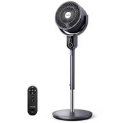 Aigostar Ventilateur Silencieux sur Pied avec Télécommande, Moteur DC 23dB, Oscillation 3D 70°+90°, Circulateur d’Air Puissant, 8 Vitesses, Minuteur 12H, Hauteur Réglable 80-105cm