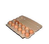 AIGOUT Boîtes à œufs pour 12 œufs - Lot de 5/10/20 cartons de boîtes biodégradables en pulpe recy grands œufs vides, style ferme, fournitures d'épicerie, alternative au plastique (12 pièces, 20