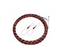 Aiguille de tire-fil électricien 50m - Diamètre 6mm - Polyester torsadé pour conduits encombrés - Tête de guidage à ressort