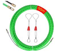 Aiguille Electricien 50m Tire Fil Electrique 4mm DiamèTre Tire Fils Electrique 2 Tête Guidage Spiralé Flexible Aiguille Tire Fil