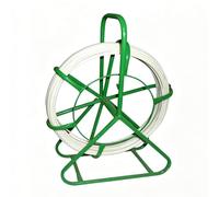 Aiguille tire-fil en fibre de verre, aiguille de tirage pour conduits | Aiguille tire-fil pour câbles électriques avec support en acier robuste pour installations en conduits(50m,4mm)