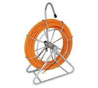 Aiguille tire-fils à spirale TORNADO Ø5,2mm, 50m, montée sur touret métallique, terminaux interchangeables. Orange TECNID - VELAMP - STOA5-050