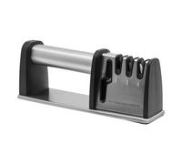 Aiguiseur Couteau 4 en 1 Cuisine Professionnel, Affûteur Couteaux Manuel Inox, Anti-Dérapant Sécurité, Pour Ciseaux Lame, Compact Manche Ergonomique, Entretien Facile, Cuisine Maison
