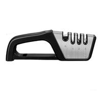 Aiguiseur de Couteaux 4 Étapes Acier Inoxydable pour Cuisine et Ciseaux - Affûteur Manuel Diamant Céramique Base Ventouse 23cm(Single)