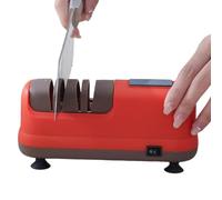Aiguiseur De Couteaux Électrique | Pierre À Aiguiser Les Ciseaux 4 Étapes,Avec base ventouse, recharge USB, affûteur cutter cuisine,Pour Scie De Jardin Rasoir Travail De Découpe À Roulette Adultes