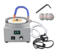 Aiguiseur de couteaux électrique pour banc humide 0-2000 tr/min, disques de meulage diamantés, débit d'eau réglable, tapis antidérapants pour le travail du bois et des métaux