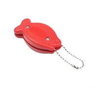Aiguiseur de patin artistique Grain 80/100 Outil manuel | Corps en plastique, vis réglable, s'adapte aux lames de 3 à 4 mm, largeur de 0,30 à 0,41 cm (rouge)