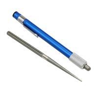 Aiguiseur de Poche Multifonction de Stylo Bleu pour Outils | Pierre Diamantée, Format Plat et Rétractable, et Ustensiles Céramiques