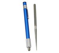Aiguiseur de Poche Multifonction en Diamant Bleu pour Outils Extérieurs | Format Stylo Plat et Rétractable, Conçu pour Hameçons de Pêche et Missions en Plein Air