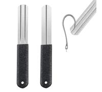 Aiguiseurs à Hameçons de Pêche,2 PCS Aiguiseurs à Hameçons Double Face,Pierre à Aiguiser Pour Hameçon avec Poignée,lime à Hameçon,Outil de Meulage Portable Pour la Pêche