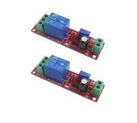 Aihasd 2 pièces NE555 Délai de l'oscillateur 12 V DC Réglable de 0 à 10 secondes Temporisation Module de commutation Minuterie à retardement Interrupteur monostable