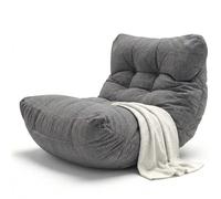Aiire Fauteuil Pouf Exterieur Moderne - Pouffe Géant XXL Adulte ou Ado avec Remplissage pour Jardin et Piscine - Gros Bean Bag XXL ou Coussin de Sol Gris Foncé