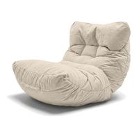 Aiire Fauteuil Pouf Salon Moderne - Pouffe Géant XXL Interieur Adulte ou Ado avec Remplissage pour Décoration de la Chambre - Gros Bean Bag ou Coussin de Sol Beige