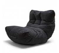 Aiire Fauteuil Pouf Salon Moderne - Pouffe Géant XXL Interieur Adulte ou Ado avec Remplissage pour Décoration de la Chambre - Gros Bean Bag ou Coussin de Sol Noir