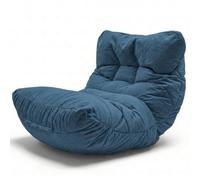 Aiire Fauteuil Pouf Salon Moderne - Pouffe Géant XXL Interieur Adulte ou Ado avec Remplissage pour Décoration de la Chambre - Gros Bean Bag ou Coussin de Sol Bleu