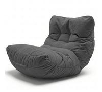 Aiire Fauteuil Pouf Salon Moderne - Pouffe Géant XXL Interieur Adulte ou Ado avec Remplissage pour Décoration de la Chambre - Gros Bean Bag ou Coussin de Sol Gris Foncé