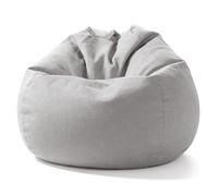 Aiire Pouf Chambre Ado Design - Pouffe Poire Salon Rond avec Remplissage Inclus pour Decoration de Chambre Adulte ou Enfant XXL - Bean Bag Chair Gros ou Coussin de Sol Geant Gris
