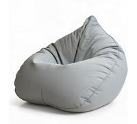 Aiire Pouf Exterieur XXL Design - Bean Bag Poire avec Remplissage pour Piscine et Jardin - Coussin de Sol ou Fauteuil de Lecture Géant - Pouffe Adulte, Gamer ou Ado Gris