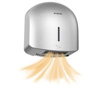 AIKE GentleAir Seche Mains Chauffant Silencieux, pour Maison & Salles de Bain, AC220V-240V, Argent Étoilé