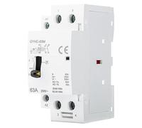 Ailao Contacteur AC, Contacteur AC Domestique Monophasé Contacteur Automatique Montage 2P 63A 2NO 220V sur Rail DIN