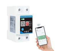 Ailao Disjoncteur 63A,230V Compteur D'éNergie Intelligent,Tuya Dispositif De Protection Contre Les Surtensions Et Les Sous-Tensions,Commutateur Intelligent Wifi Application for TéLéPhone Portable