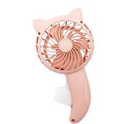 Ailgely Petit Ventilateur de Refroidissement, Design de Dessin animé Mignon, Presse Manuelle Manuelle pour Enfants, Voyage Léger 11x4x20cm (Rose)