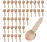 Aililong Set de cuillères en Bois 40 pièces Petites cuillères en Bois, Mini cuillères à Expresso, cuillères à Confiture et cuillères à œufs, Ensemble de Cuisine Confortable et de cuillères à Soupe