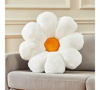Ailive Coussin décoratif à Motif de Fleurs Blanches de 55 cm pour décoration de Chambre, de Bureau, de Chaise, de lit pour Filles et Adultes