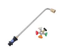 AIM Tools Rallonge de Lance pour Nettoyeur Haute Pression Compatible avec Karcher K2 K3 K4 K5 K6 K7, Lance de Coudée pour Lavage de Châssis avec 5 Embouts de Buse, Kit de Nettoyage de Gouttière