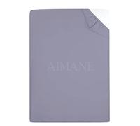 AIMANE® Drap-housse king size 150 x 200 cm en percale infroissable facile d'entretien en polycoton pour lit king size - Gris