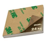Aimant Bloc magnétique Autocollant 50 x 50 x 5 mm Néodyme - Tient 24 kg - 1 pièce - Aimant Permanent rectangulaire adhésif de Terres Rares pour l'industrie et la Maison