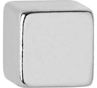 Aimant cube néodyme 10x10mm 3800g argent clair VE=10x10 pièces