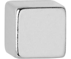 Aimant cube néodyme 10x10mm 3800g argent clair VE=10x10 pièces