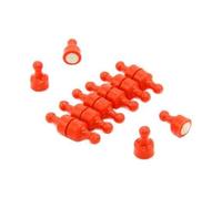 Aimant de la Quille Orange pour Le Réfrigérateur, Le Bureau, Le Tableau Blanc, Le Tableau D'Affichage 12mm dia x 21mm de Haut - Pack de 12