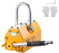 Aimant de levage permanent, capacité de traction de 1 000 kg, aimant de levage néodyme N42 à usage intensif avec poignée de déverrouillage et crochet en acier, dans les grues et palans d'atelier, pour