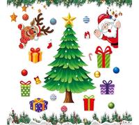 Aimant de Noël - Père Noël, arbre élan, cloche, aimant pour réfrigérateur, décoration de Noël, pour tableau noir, cuisine, placard, bureau, appartement, maison