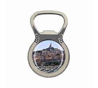 Aimant de réfrigérateur en 3D en métal et verre avec ouverture de Marseille - Souvenir de voyage - Décoration de la maison