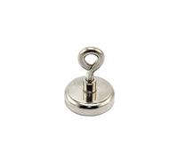 Aimant de Serrage en Néodyme Avec Boulon D'Œil M8 Pour Suspendre, Tenir Ou Afficher Des Articles - 48mm de diamètre - Put 95kg - Pack de 10